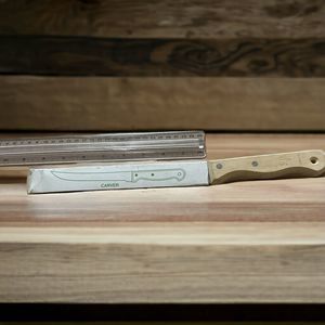 Vtg Chef’s Collection Japan Stainless Steel Carver Knife Wood Handle 8" Blade